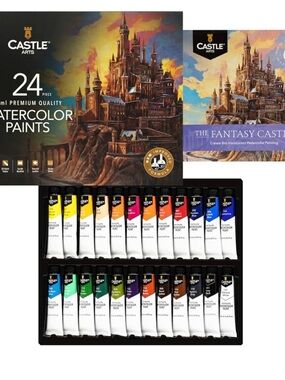 Castel Arts 24-Piece Watercolor Paint Set - Assorted Colors